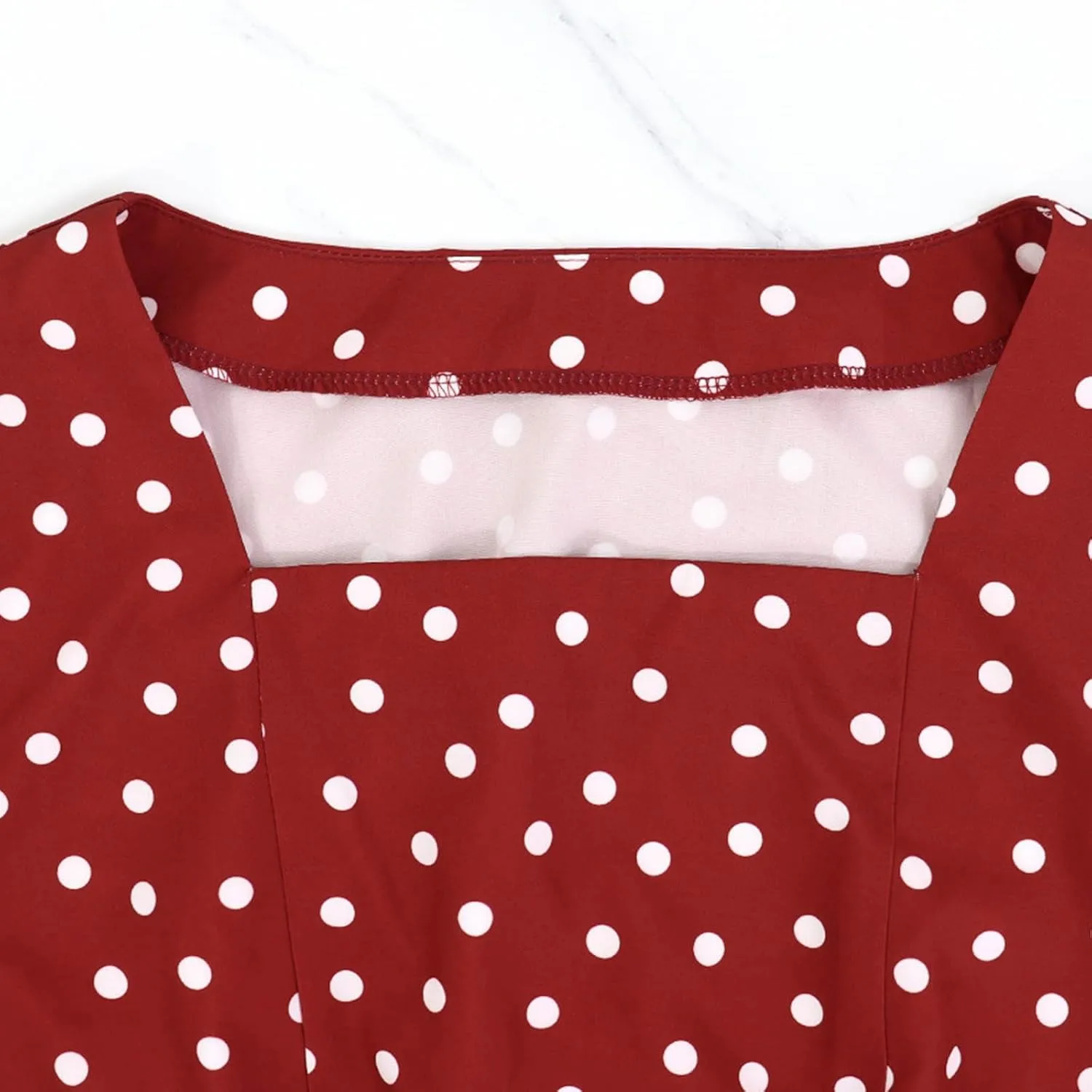 Women's Summer Casual Boho Dress Polka Dot Print Square Neck Ruffle Puff Short Sleeve Flowy Maxi Beach Party Dresses