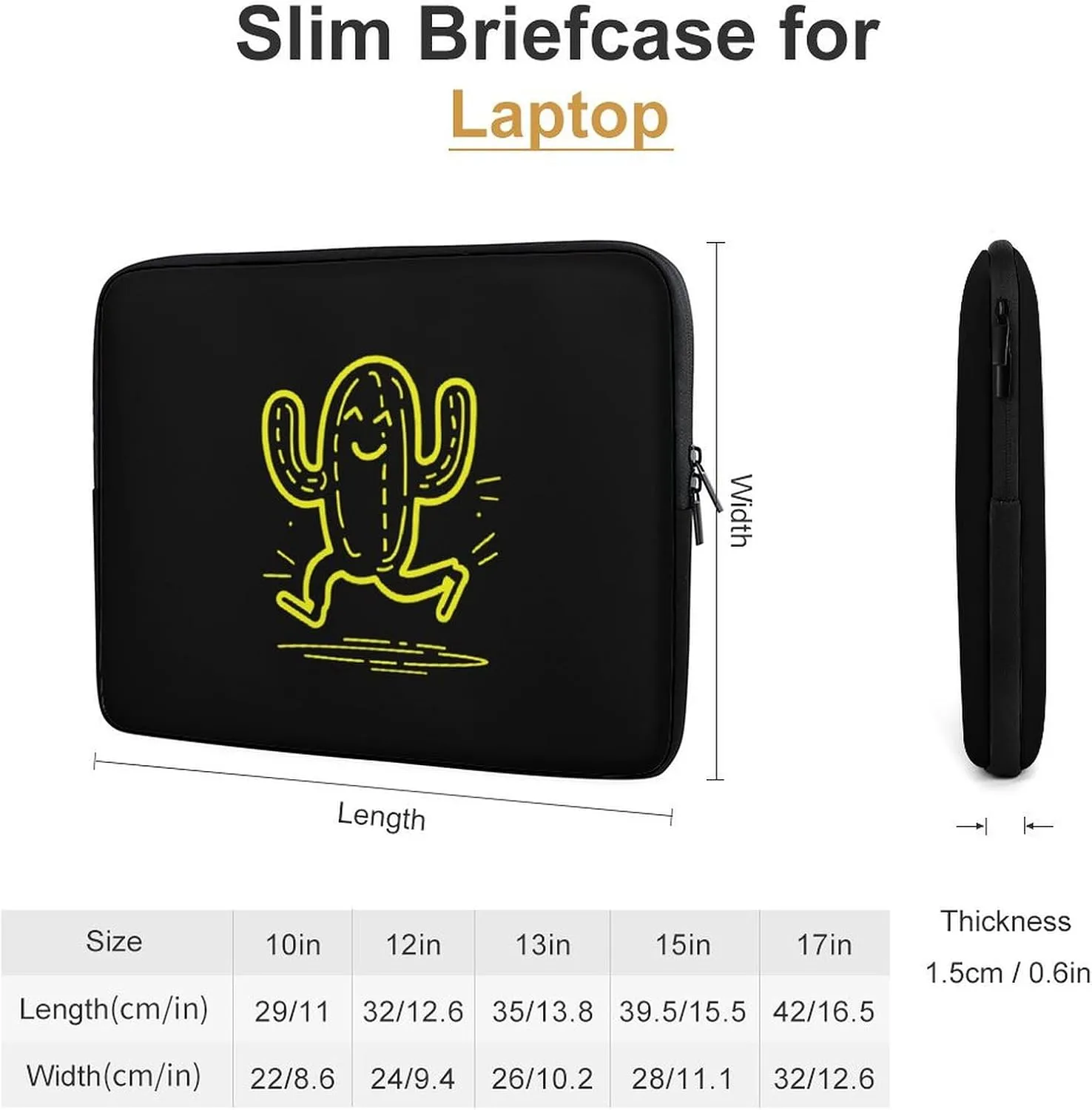 Yellow Active Human Personalized Laptop Bag Business Casual Laptop Cases Slim Computer Bag Briefcase