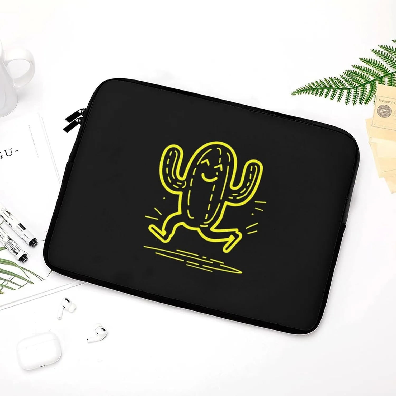 Yellow Active Human Personalized Laptop Bag Business Casual Laptop Cases Slim Computer Bag Briefcase