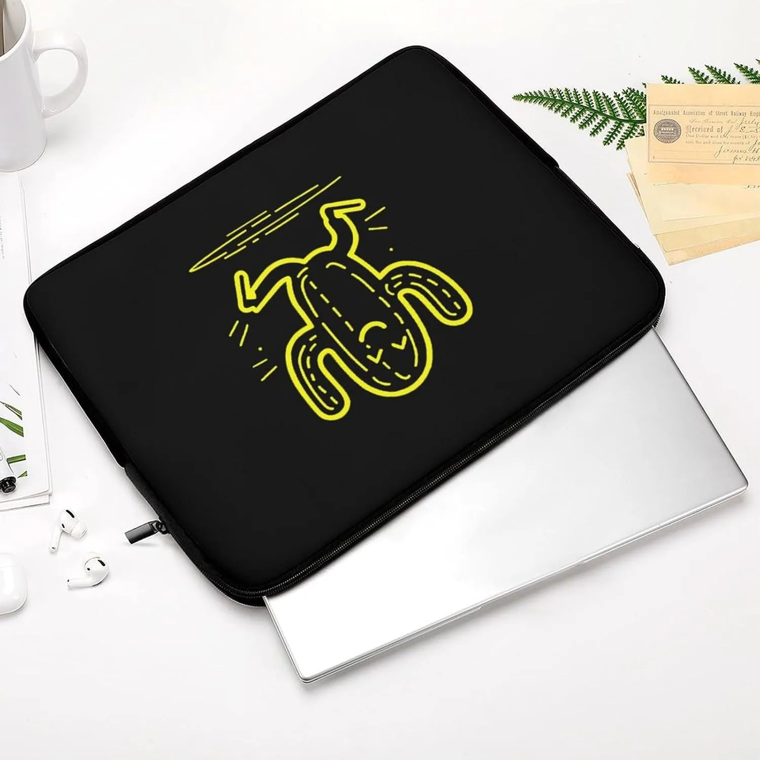 Yellow Active Human Personalized Laptop Bag Business Casual Laptop Cases Slim Computer Bag Briefcase